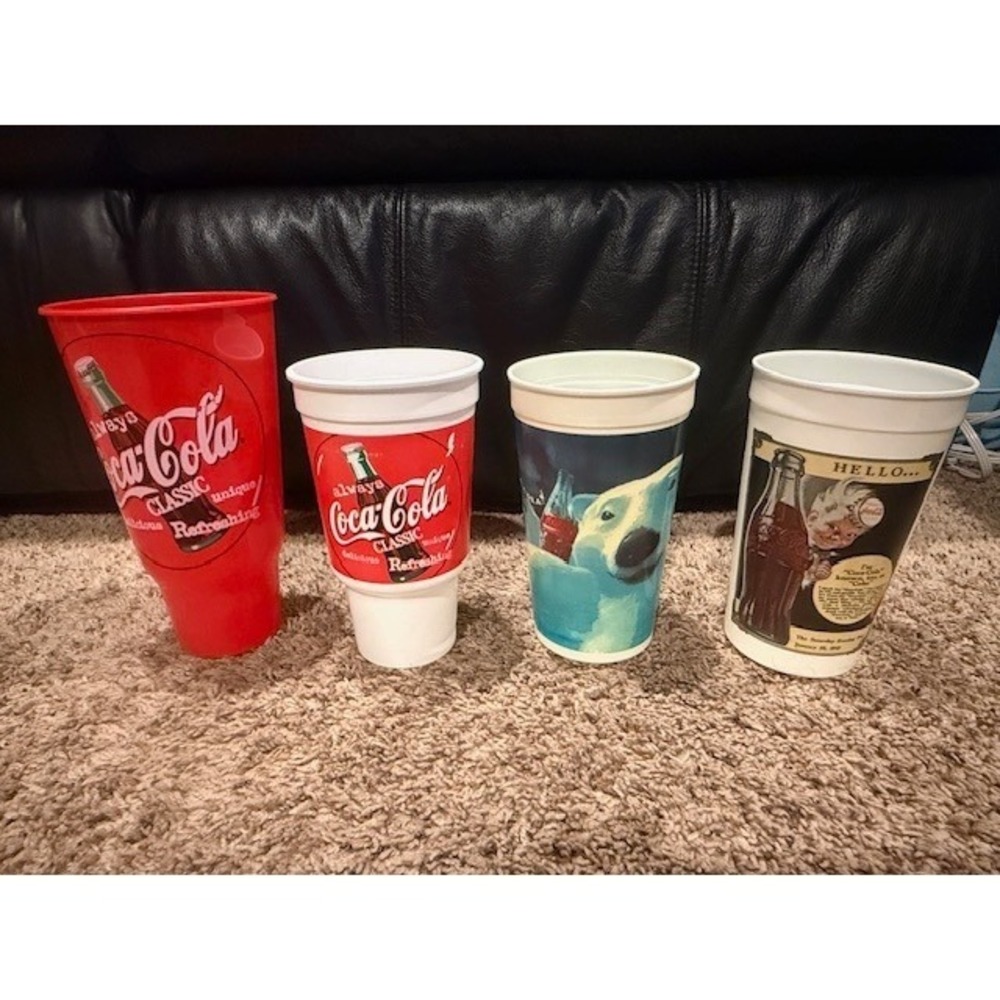 Coca Cola Cups Collection Lot 4 Classic Polar‎ Bear Advertising Collectible